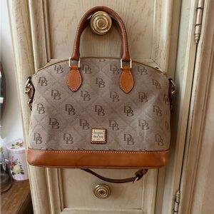 Dooney & Bourke Red and Tan Interior Satchel